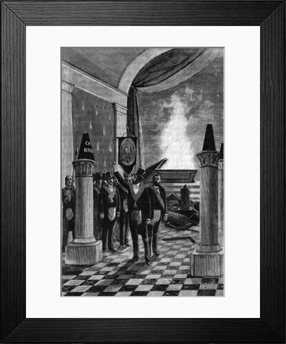 Framed Print : Initiaion of the Rosy-Cross Framed Print : Initiaion of the Rosy-Cross