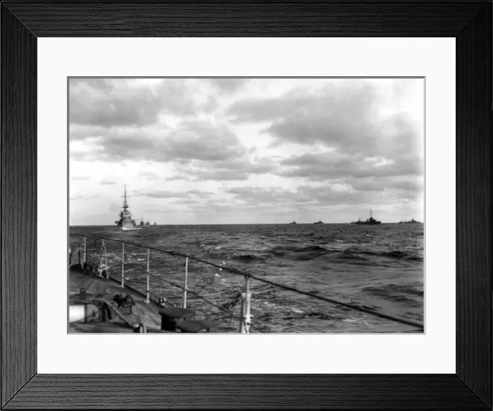 Framed Print : British fleet in Baltic on its way to Reval (Tallinn), WW1 Framed Print : British fleet in Baltic on its way to Reval (Tallinn), WW1