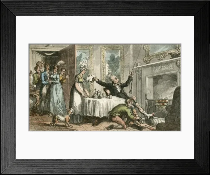 Framed Print : Dr Syntax mistakes a private house for an inn Framed Print : Dr Syntax mistakes a private house for an inn