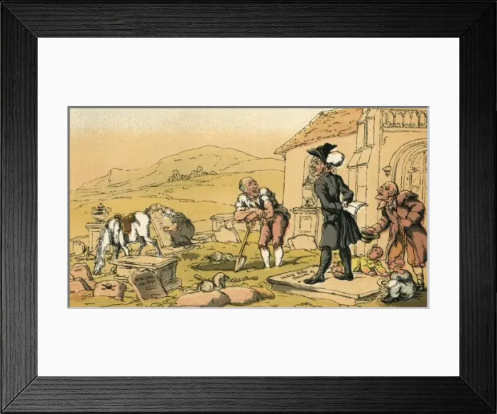 Framed Print : Dr Syntax meditating on the tombstones Framed Print : Dr Syntax meditating on the tombstones
