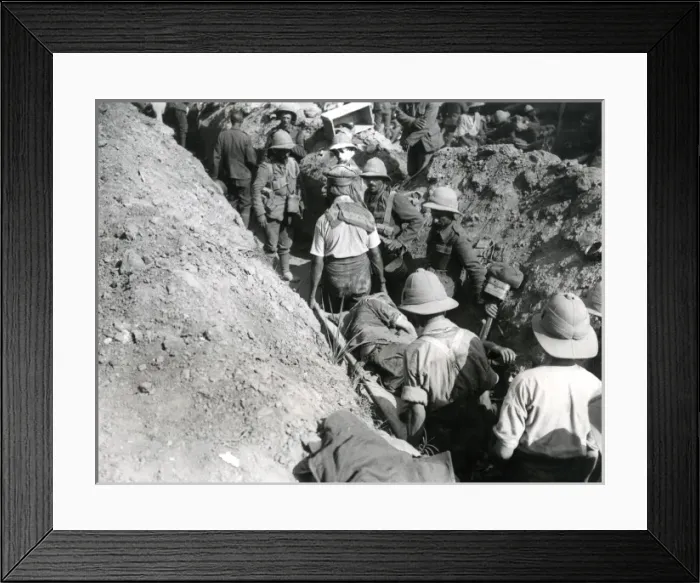 Framed Print : Busy communication trench, Mesopotamia, WW1 Framed Print : Busy communication trench, Mesopotamia, WW1