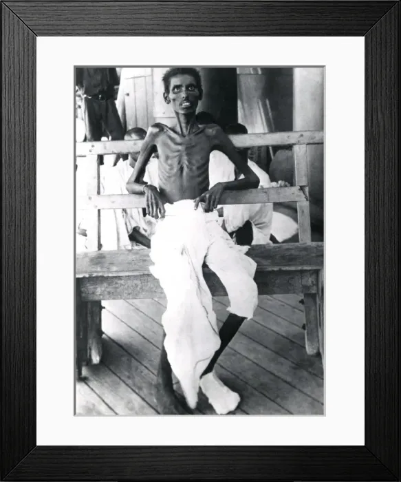 Framed Print : Indian soldier after the Siege of Kut, WW1 Framed Print : Indian soldier after the Siege of Kut, WW1