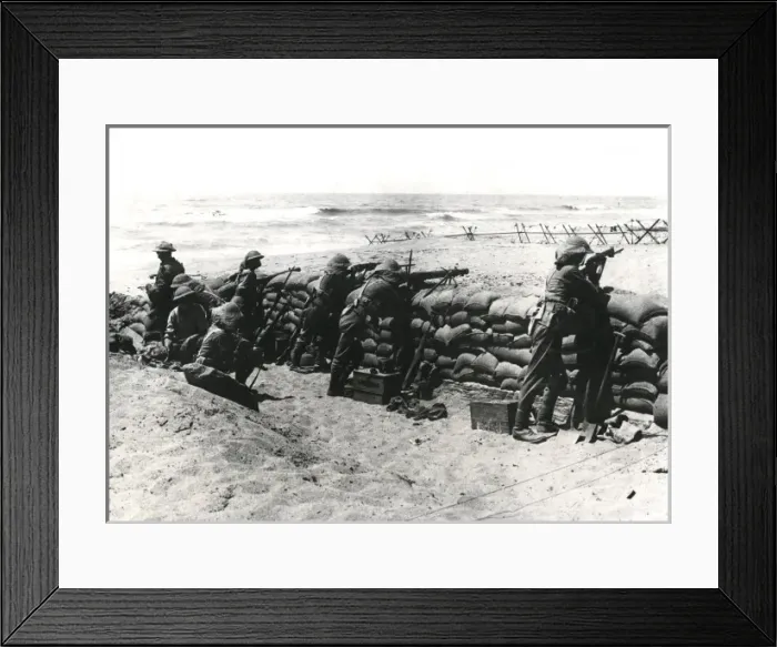 Framed Print : Allied action at Arsuf, Middle East, WW1 Framed Print : Allied action at Arsuf, Middle East, WW1