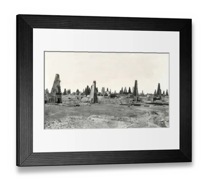 Framed Print : Oil derricks at Binagadi, north of Baku, Armenia, WW1 Framed Print : Oil derricks at Binagadi, north of Baku, Armenia, WW1