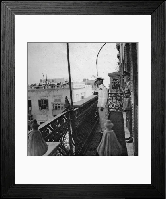 Framed Print : King George VI visits Malta in 1943 Framed Print : King George VI visits Malta in 1943