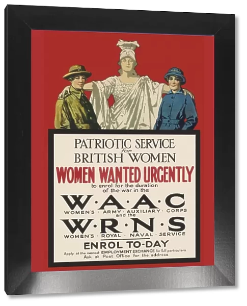 Recruitment poster for the WaC and WRNS