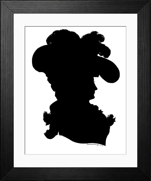 Framed Print : The Duchess of Devonshire in silhouette Framed Print : The Duchess of Devonshire in silhouette