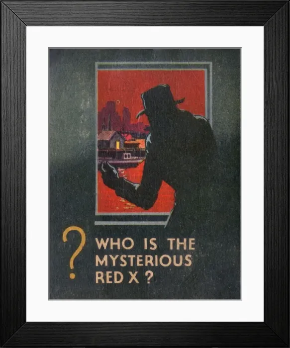 Framed Print : G-Man vs The Red X book back cover Framed Print : G-Man vs The Red X book back cover