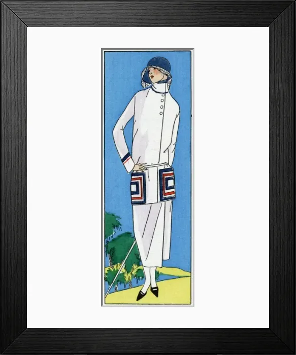 Framed Print : Young lady in suit by Paul Poiret Framed Print : Young lady in suit by Paul Poiret