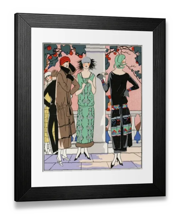 Framed Print : Outfits by Doeuillet, Beer and Drecoll Framed Print : Outfits by Doeuillet, Beer and Drecoll