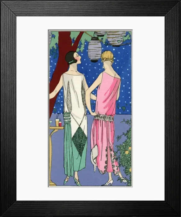 Framed Print : Evening dresses by Philippe et Gaston and Drecoll Framed Print : Evening dresses by Philippe et Gaston and Drecoll
