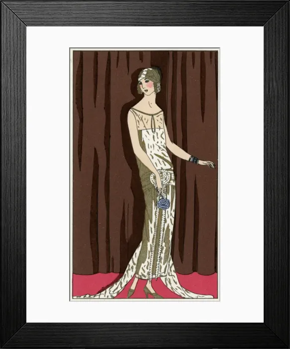 Framed Print : Young lady in evening dress by Jeanne Lanvin Framed Print : Young lady in evening dress by Jeanne Lanvin