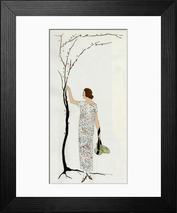 Framed Print : Young lady in tubular dress by Molyneux Framed Print : Young lady in tubular dress by Molyneux
