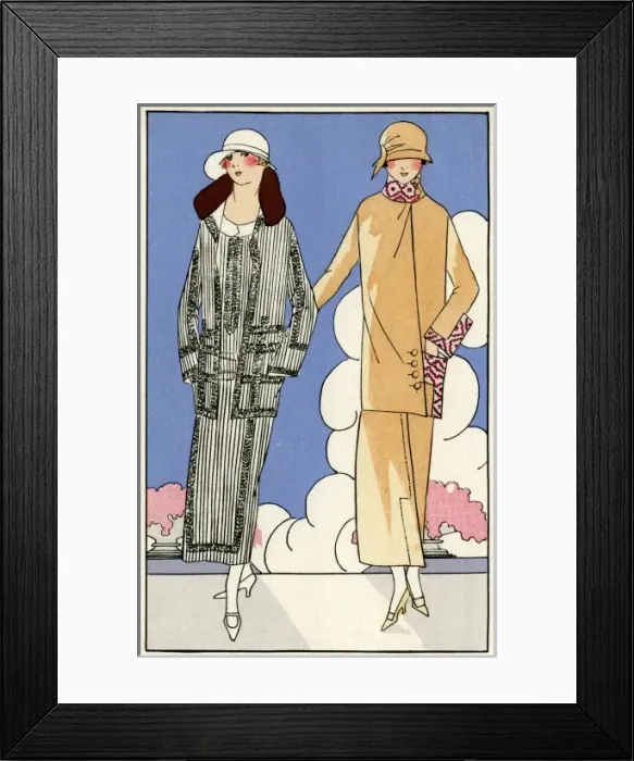 Framed Print : Two women in outfits by Martial et Armand, and Bernard Framed Print : Two women in outfits by Martial et Armand, and Bernard