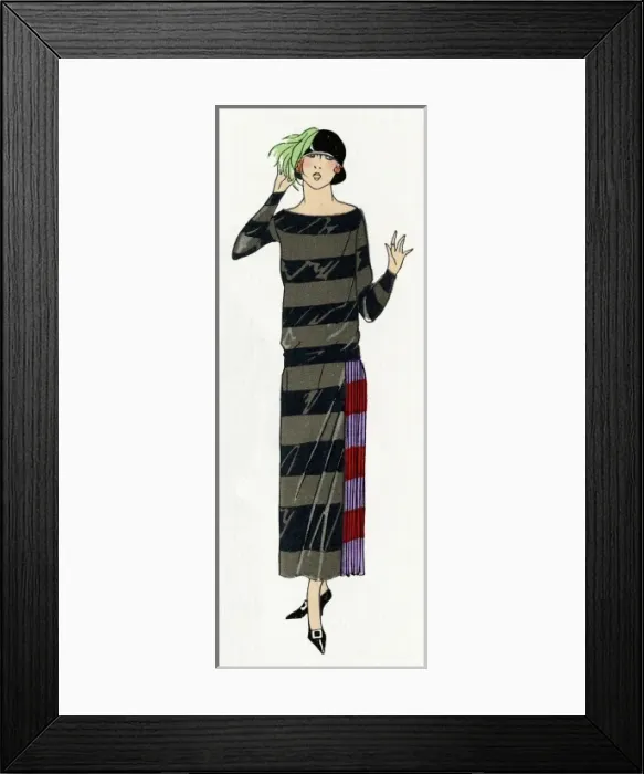 Framed Print : Young lady in black and grey dress by Jenny Framed Print : Young lady in black and grey dress by Jenny