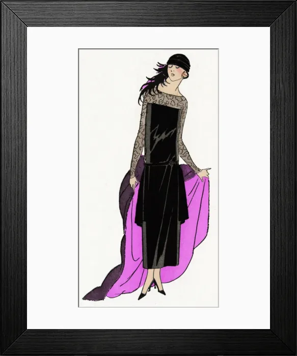Framed Print : Young lady in black dress by Jenny Framed Print : Young lady in black dress by Jenny
