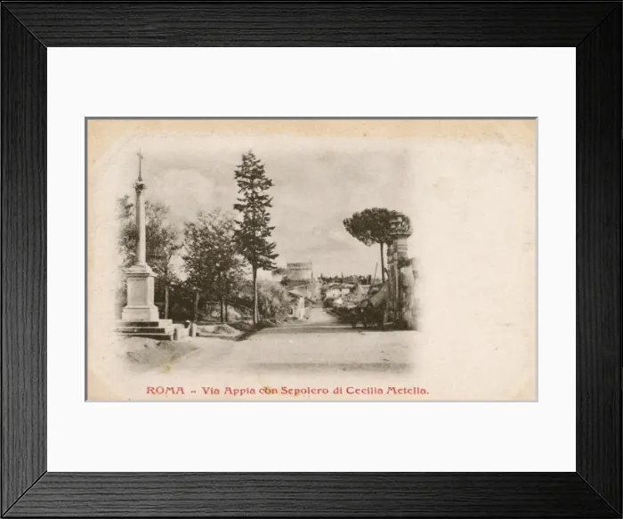Framed Print : Rome - Appian Way and Tomb of Caecilia Metella Framed Print : Rome - Appian Way and Tomb of Caecilia Metella