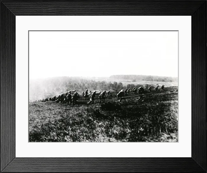 Framed Print : American troops in action at Choloy, France, WW1 Framed Print : American troops in action at Choloy, France, WW1