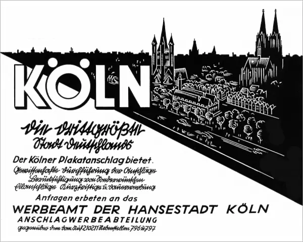 Ad promoting Cologne