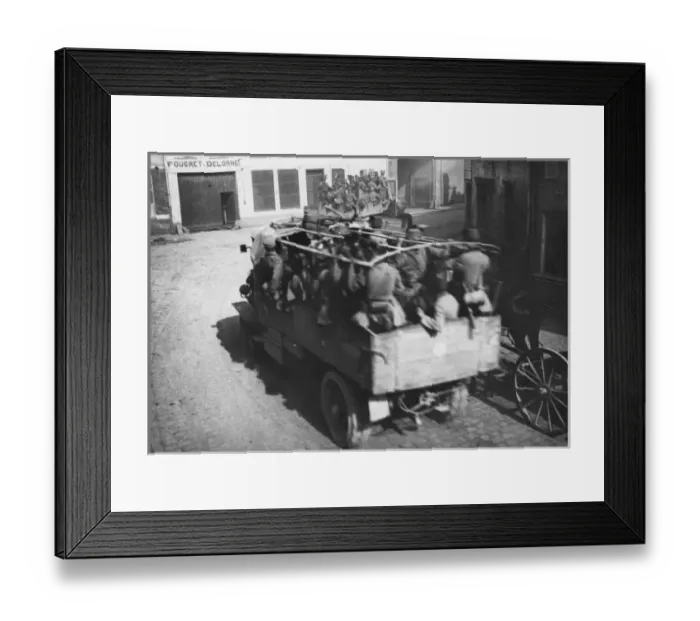 Framed Print : Austrian infantry in trucks, Western Front, WW1 Framed Print : Austrian infantry in trucks, Western Front, WW1