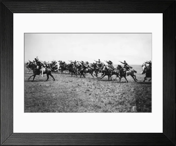 Framed Print : Austrian 7th Uhlans attacking, Galicia, WW1 Framed Print : Austrian 7th Uhlans attacking, Galicia, WW1