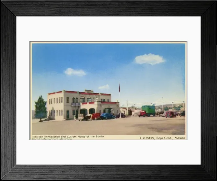 Framed Print : Tijuana Customs Post, Mexico Framed Print : Tijuana Customs Post, Mexico