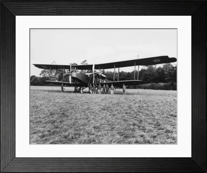 Framed Print : Handley Page plane, AFC Training Depot, UK, WW1 Framed Print : Handley Page plane, AFC Training Depot, UK, WW1