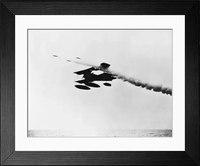 Framed Print : Sopwith Baby seaplane firing rockets, WW1 Framed Print : Sopwith Baby seaplane firing rockets, WW1