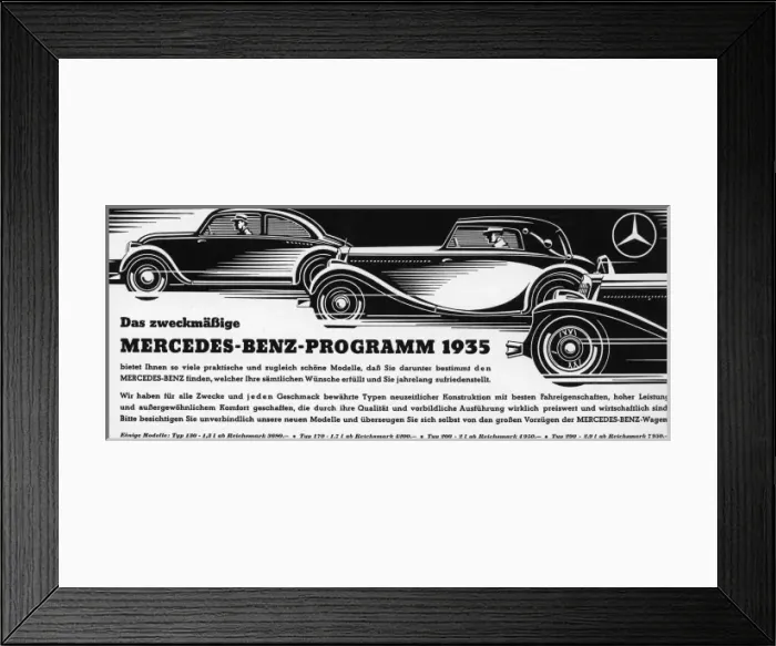 Framed Print : Ad for Mercedes Framed Print : Ad for Mercedes