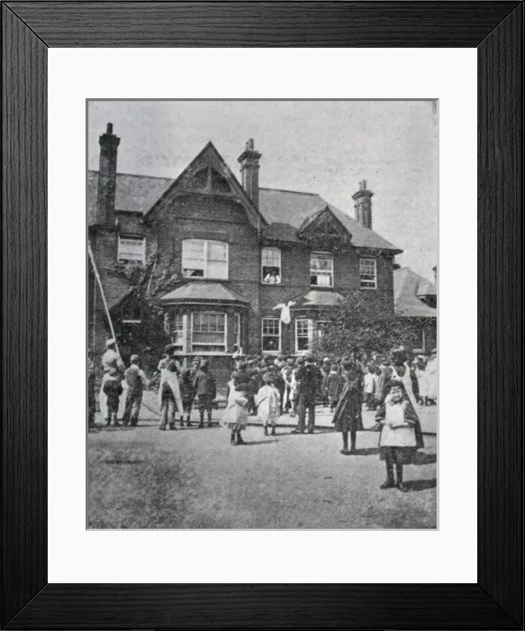 Framed Print : Greenwich Homes, Sidcup - fire drill Framed Print : Greenwich Homes, Sidcup - fire drill