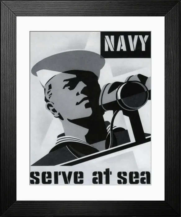 Framed Print : Naval recruitment poster Framed Print : Naval recruitment poster