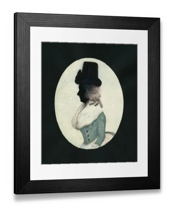 Framed Print : Silhouette portrait of a lady Framed Print : Silhouette portrait of a lady