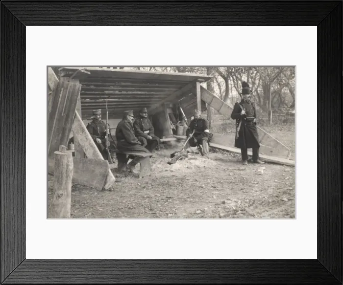 Framed Print : Austro-Hungarian soldiers near the River Sava, WW1 Framed Print : Austro-Hungarian soldiers near the River Sava, WW1