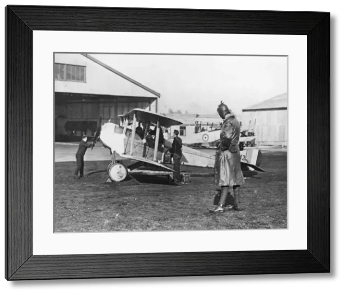 Framed Print : RFC training with Sopwith biplane, WW1 Framed Print : RFC training with Sopwith biplane, WW1