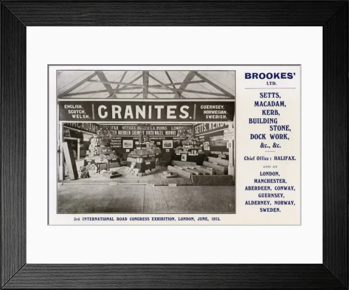 Framed Print : Brookes Ltd. of Halifax - Road building Materials Framed Print : Brookes Ltd. of Halifax - Road building Materials