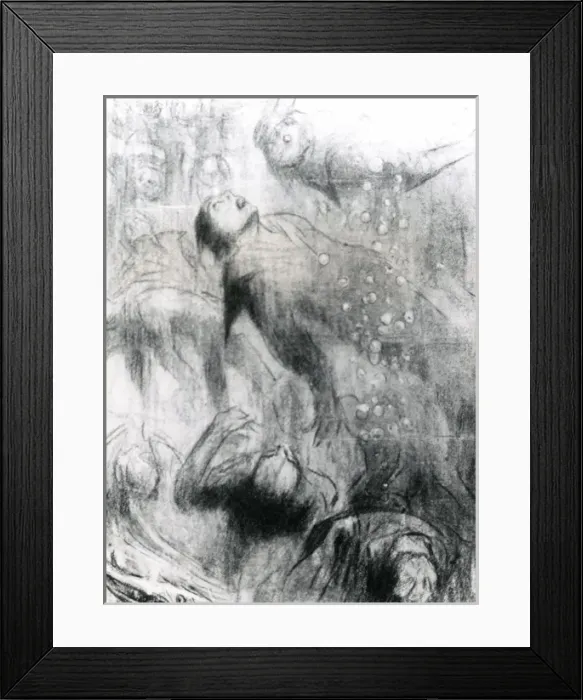 Framed Print : Illustration, The Sea Mine, WW1 Framed Print : Illustration, The Sea Mine, WW1