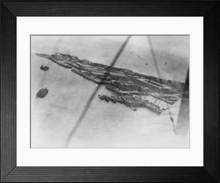 Framed Print : Aerial view of Cuxhaven, Germany, WW1 Framed Print : Aerial view of Cuxhaven, Germany, WW1