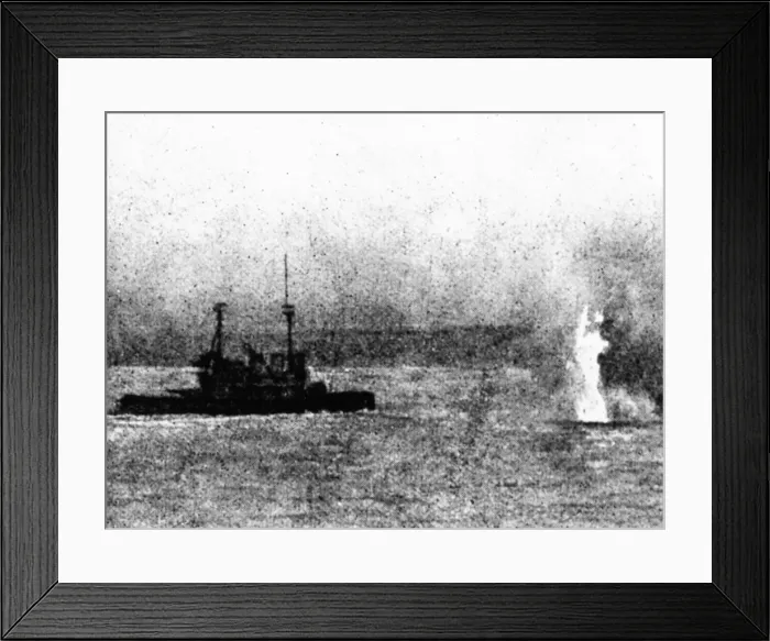 Framed Print : Austro-Hungarian battleship at sea, WW1 Framed Print : Austro-Hungarian battleship at sea, WW1