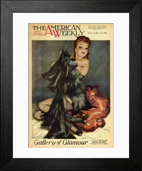 Framed Print : David Wright woman in black underwear Framed Print : David Wright woman in black underwear