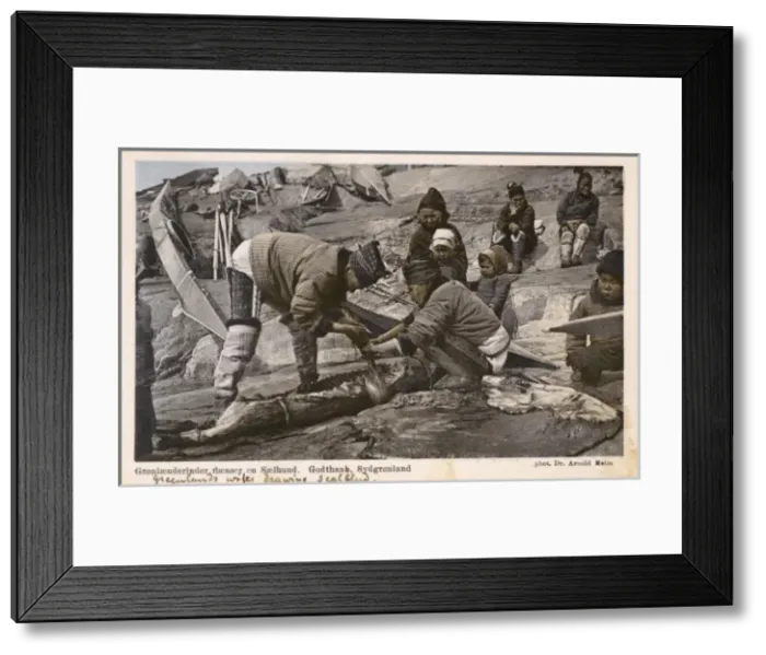Framed Print : Drawing seal blood - Greenland Framed Print : Drawing seal blood - Greenland