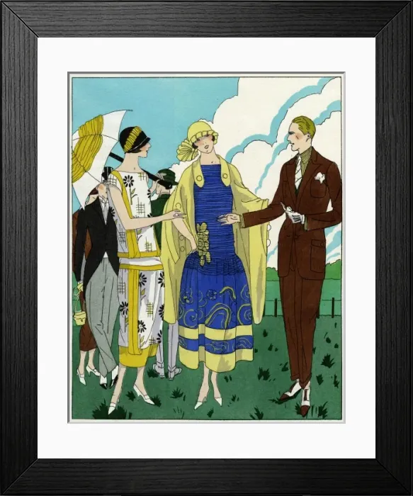 Framed Print : Two ladies in outfits by Philippe et Gaston and Drecoll Framed Print : Two ladies in outfits by Philippe et Gaston and Drecoll