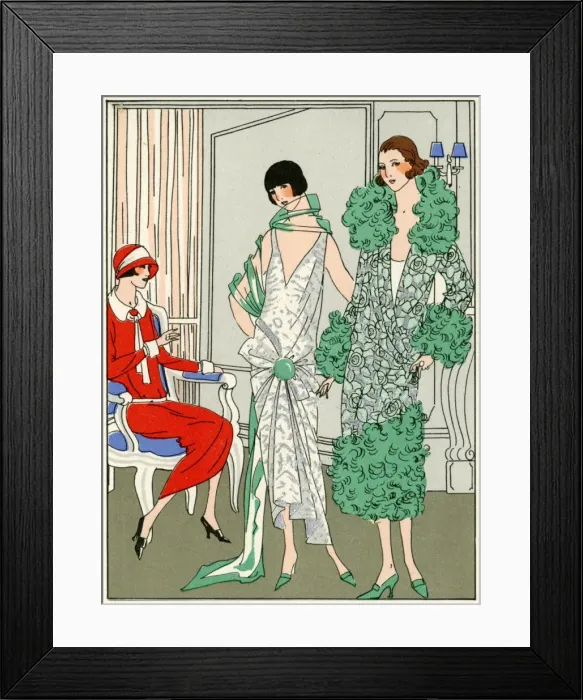 Framed Print : Two young ladies in dresses by Madeleine et Madeleine Framed Print : Two young ladies in dresses by Madeleine et Madeleine