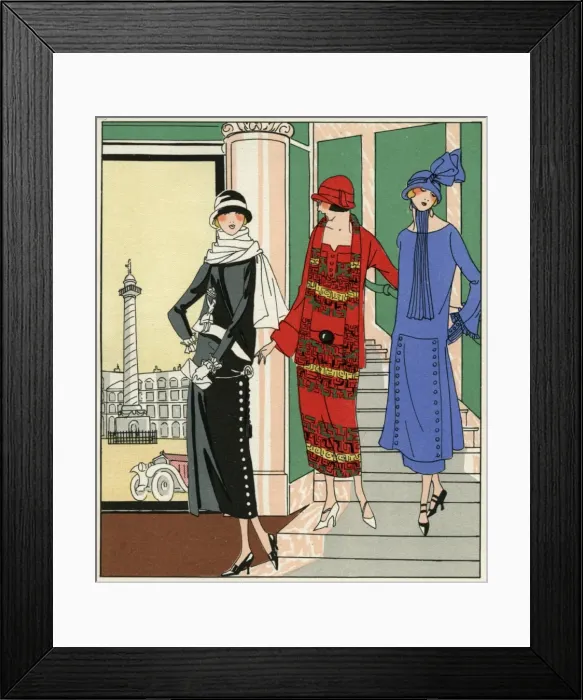 Framed Print : Outfits by Martial et Armand, Philippe et Gaston, and Jenny Framed Print : Outfits by Martial et Armand, Philippe et Gaston, and Jenny