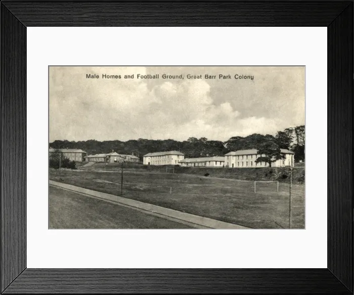 Framed Print : Male Quarters and Football Ground, Great Barr Colony Framed Print : Male Quarters and Football Ground, Great Barr Colony
