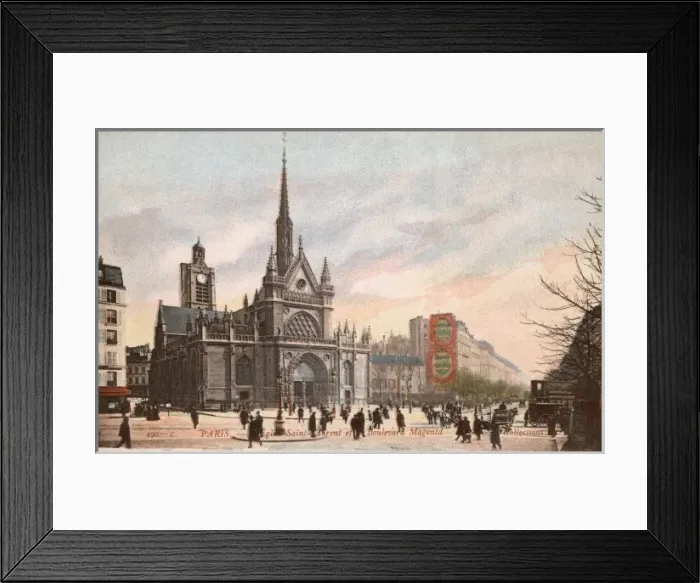 Framed Print : Paris - Eglise Saint Laurent - Boulevard Magenta Framed Print : Paris - Eglise Saint Laurent - Boulevard Magenta