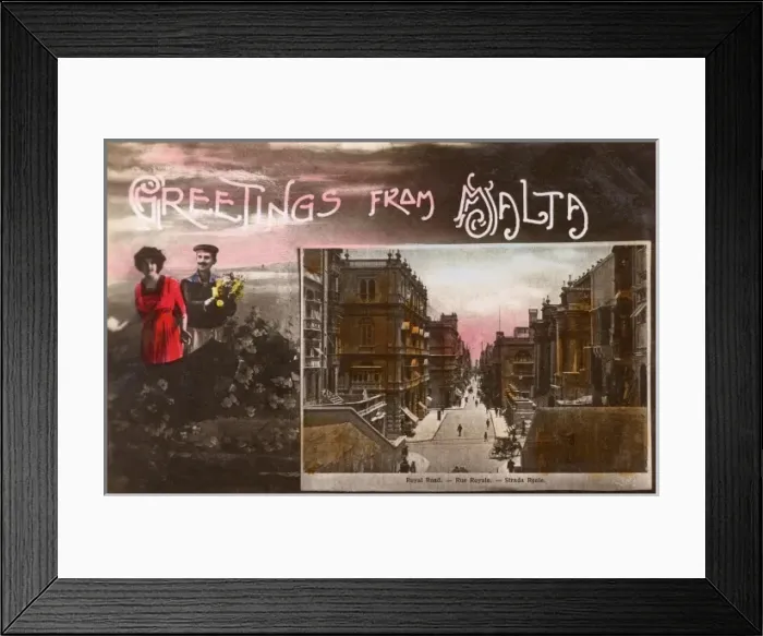 Framed Print : Malta - Royal Road, Valletta Framed Print : Malta - Royal Road, Valletta