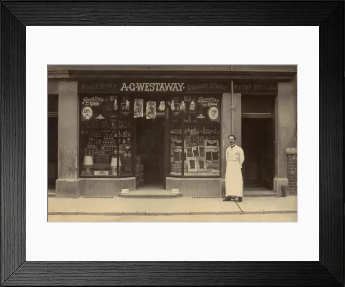 Framed Print : Grocery Store - A G Westway - Devon Framed Print : Grocery Store - A G Westway - Devon
