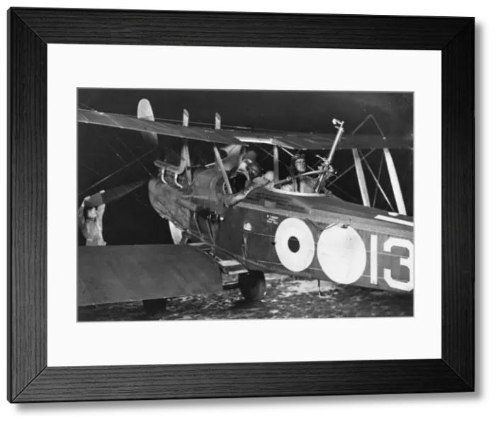 Framed Print : 69th Squadron AFC setting out for night bombing, WW1 Framed Print : 69th Squadron AFC setting out for night bombing, WW1
