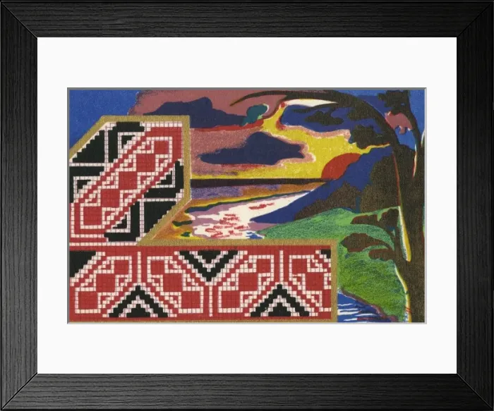 Framed Print : Russian Berlin Work Pattern Framed Print : Russian Berlin Work Pattern