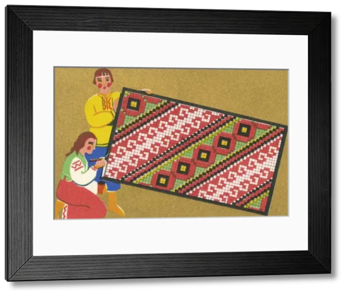 Framed Print : Russian Berlin Work Pattern Framed Print : Russian Berlin Work Pattern